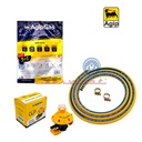 KIT VÁLVULA REGULADORA DE GAS + MANGUERA + ABRAZADERAS ORIGINAL COCINA A GAS TODAS LAS MARCAS