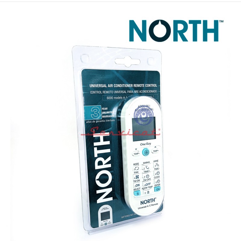 CONTROL REMOTO CON DISPLAY LCD 15 BOTONES NORTH AIRE ACONDICIONADO TODAS LAS MARCAS
