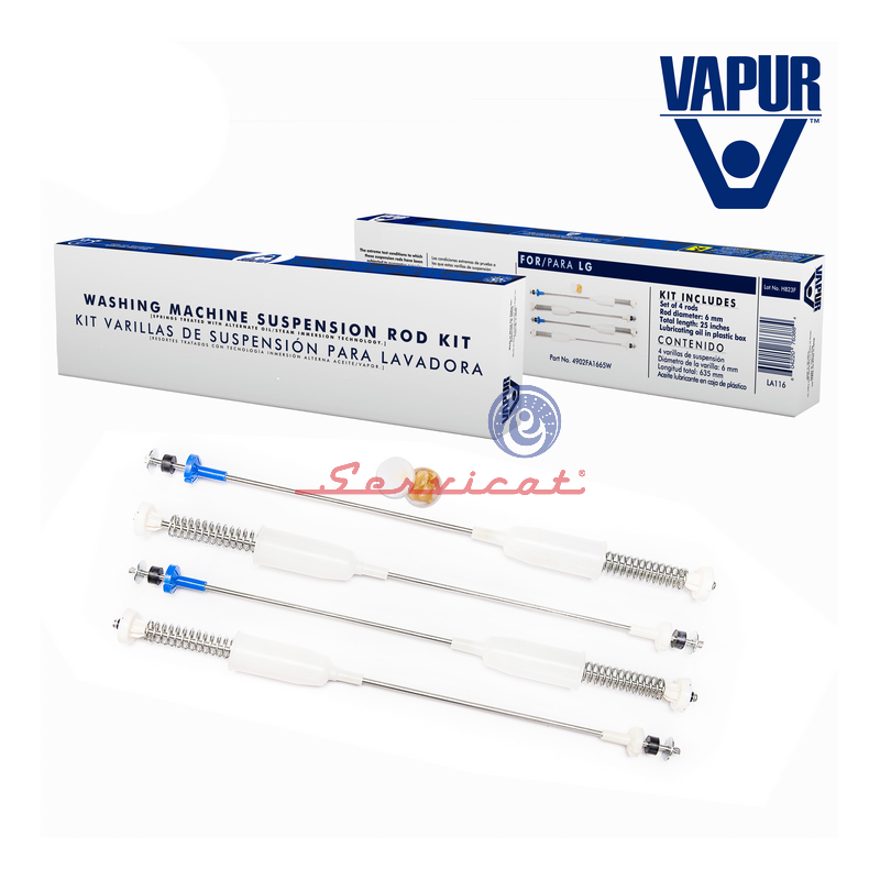 KIT BARRAS DE SUSPENSIÓN 63.5CM VAPUR LAVADORA LG