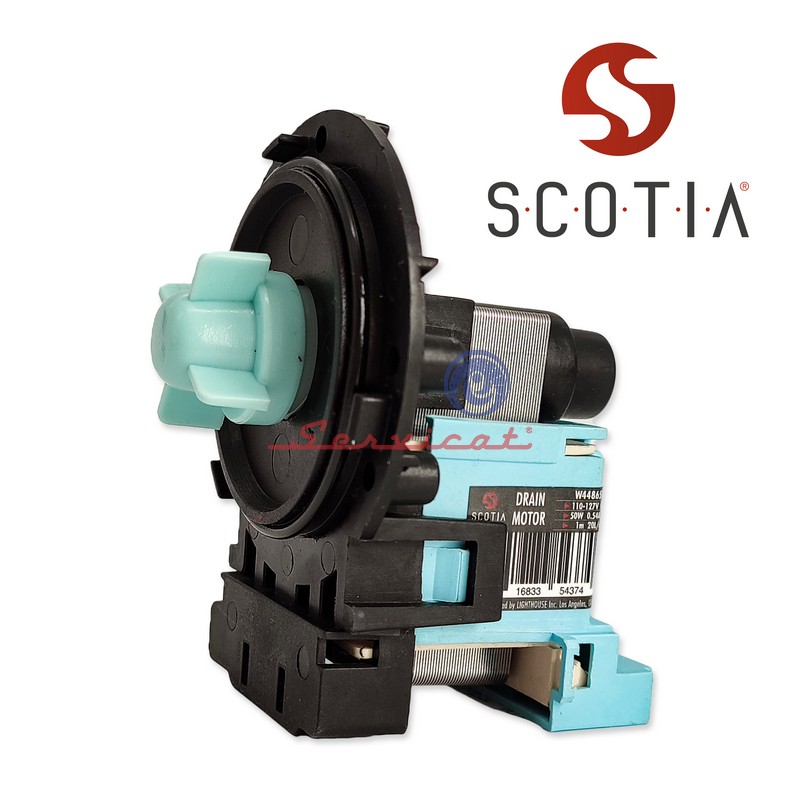 MOTOR DE BOMBA DE DRENAJE DE AGUA 50W SCOTIA LAVADORA FRIGIDAIRE - ELECTROLUX