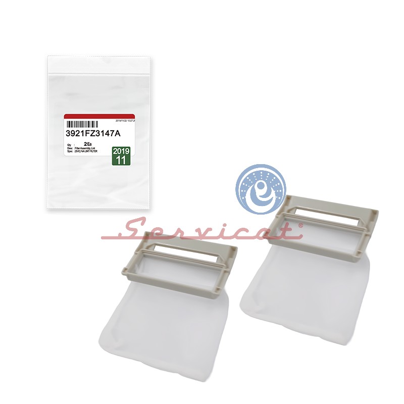 PACK FILTROS ATRAPA PELUSA RECTANGULARES 10CM X 6CM LAVADORA LG