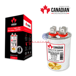CAPACITOR DE MARCHA 30UF A 450VAC ORIGINAL CANADIAN AIRE ACONDICIONADO TODAS LAS MARCAS