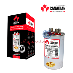 CAPACITOR DE MARCHA 30UF A 450VAC ORIGINAL CANADIAN AIRE ACONDICIONADO TODAS LAS MARCAS