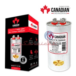 CAPACITOR DE MARCHA 40UF A 450VAC ORIGINAL CANADIAN AIRE ACONDICIONADO TODAS LAS MARCAS