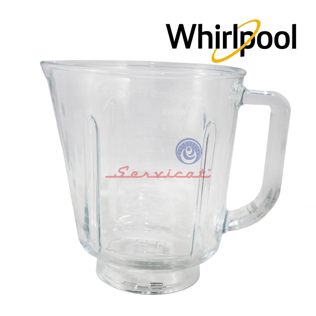VASO DE VIDRIO 1.4 LITROS ORIGINAL LICUADORA KITCHENAID - WHIRLPOOL