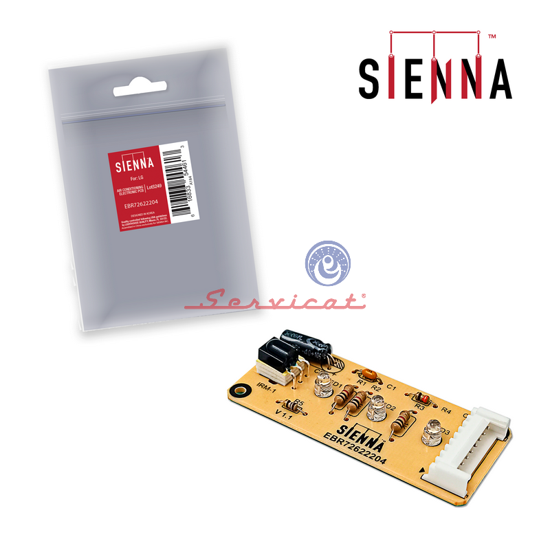 TARJETA ELECTRÓNICA DISPLAY 1 CONECTOR - 5V A 12V SIENNA AIRE ACONDICIONADO LG INVERTER