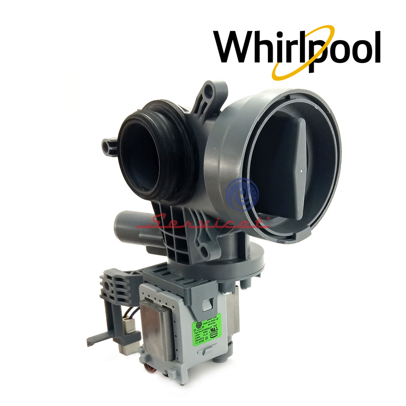 BOMBA ELÉCTRICA DE DRENAJE DE AGUA 60W ORIGINAL LAVADORA WHIRLPOOL - MAYTAG