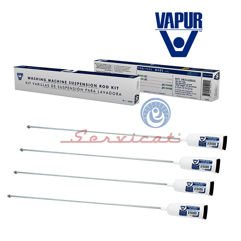 KIT BARRAS DE SUSPENSIÓN 69.5CM VAPUR LAVADORA MABE