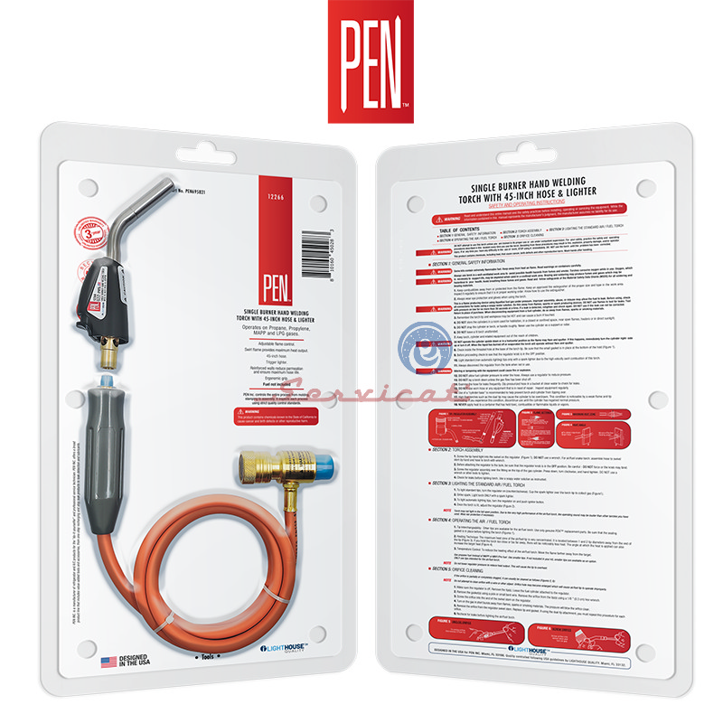 ANTORCHA DE SOLDADURA SIMPLE CON ENCENDEDOR Y MANGUERA PEN POTE DE GAS MAPP TODAS LAS MARCAS