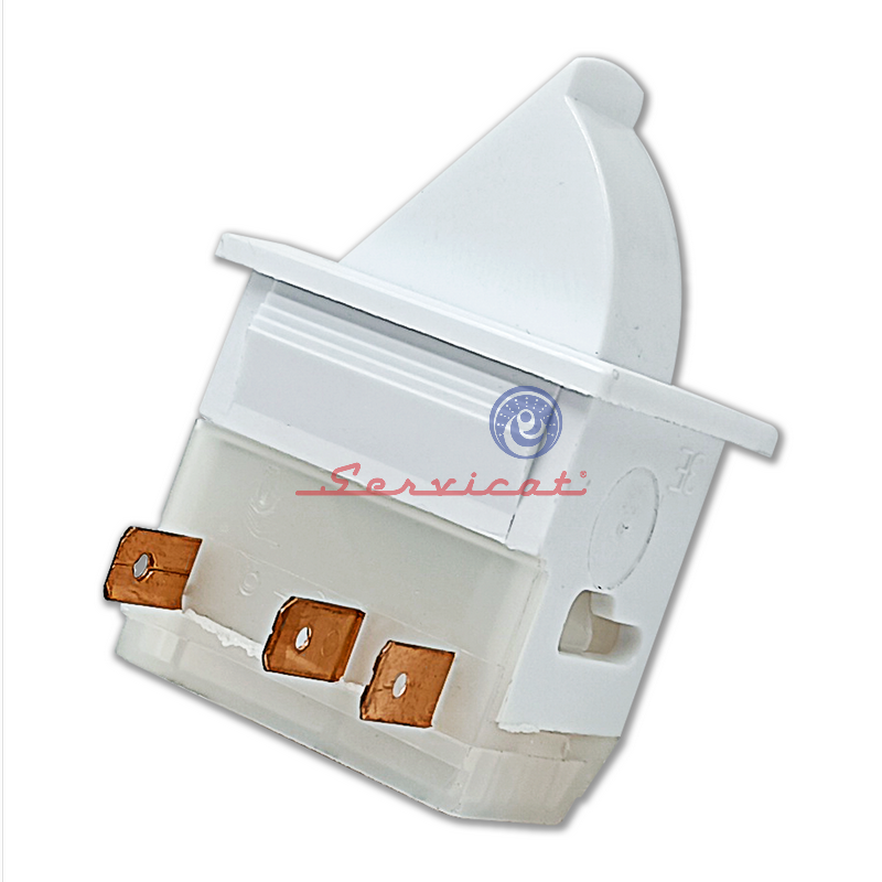 INTERRUPTOR DOBLE DE FOCO Y MOTOR VENTILADOR 3 PINES PUERTA REFRIGERADORA ELECTROLUX-WHIRLPOOL