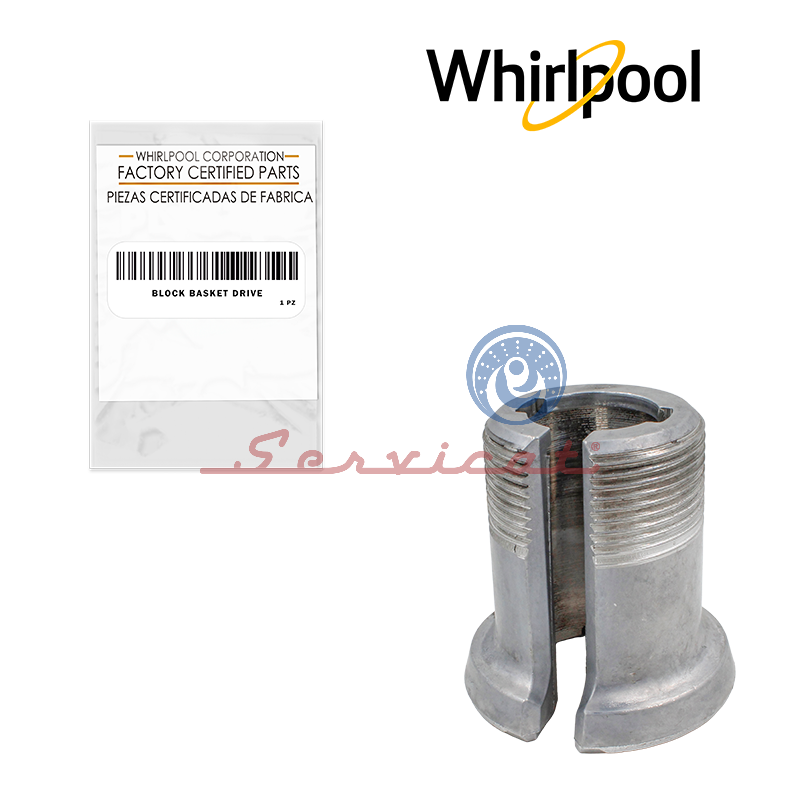 BOCÍN METÁLICO CON ROSCA PARA TUBO CENTRAL DE TINA ØINT: 3CM - ALT: 6CM ORIGINAL LAVADORA WHIRLPOOL