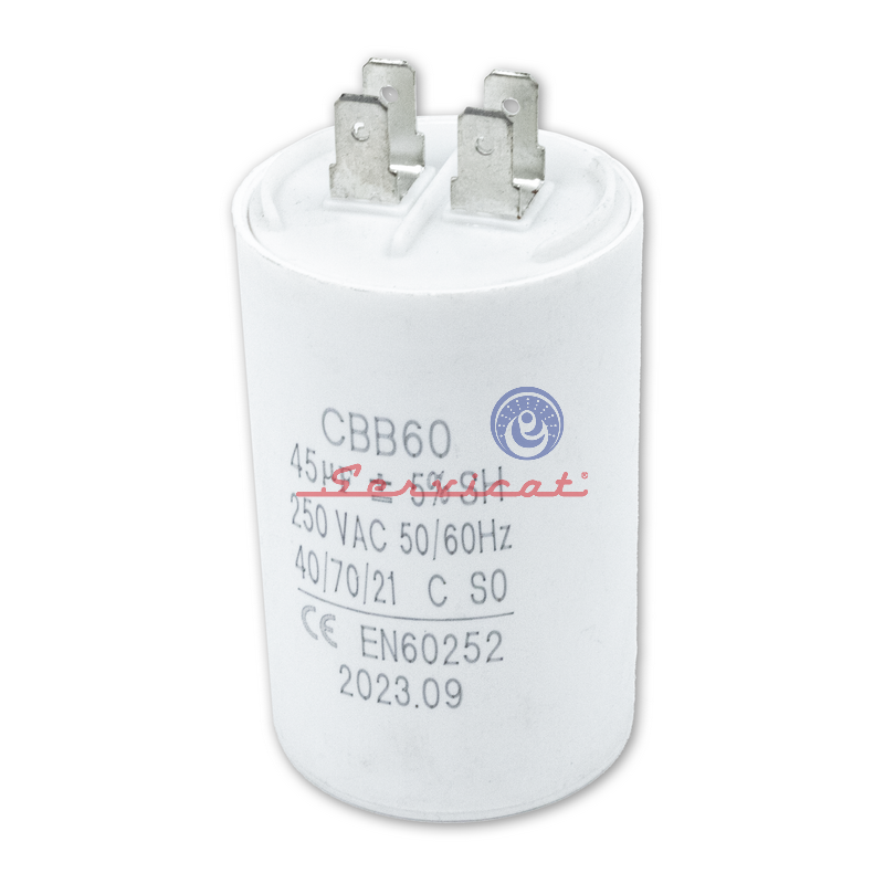 CAPACITOR DE MARCHA 45UF A 250VAC LAVADORA WHIRLPOOL - ELECTROLUX