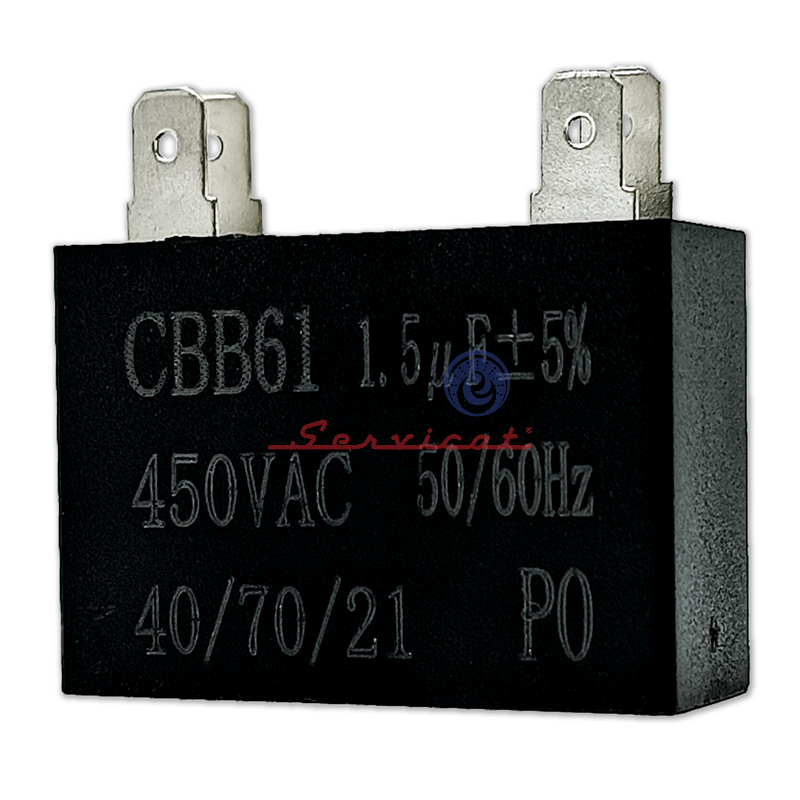 CAPACITOR DE MARCHA 1.5UF A 450VAC LAVADORA TODAS LAS MARCAS