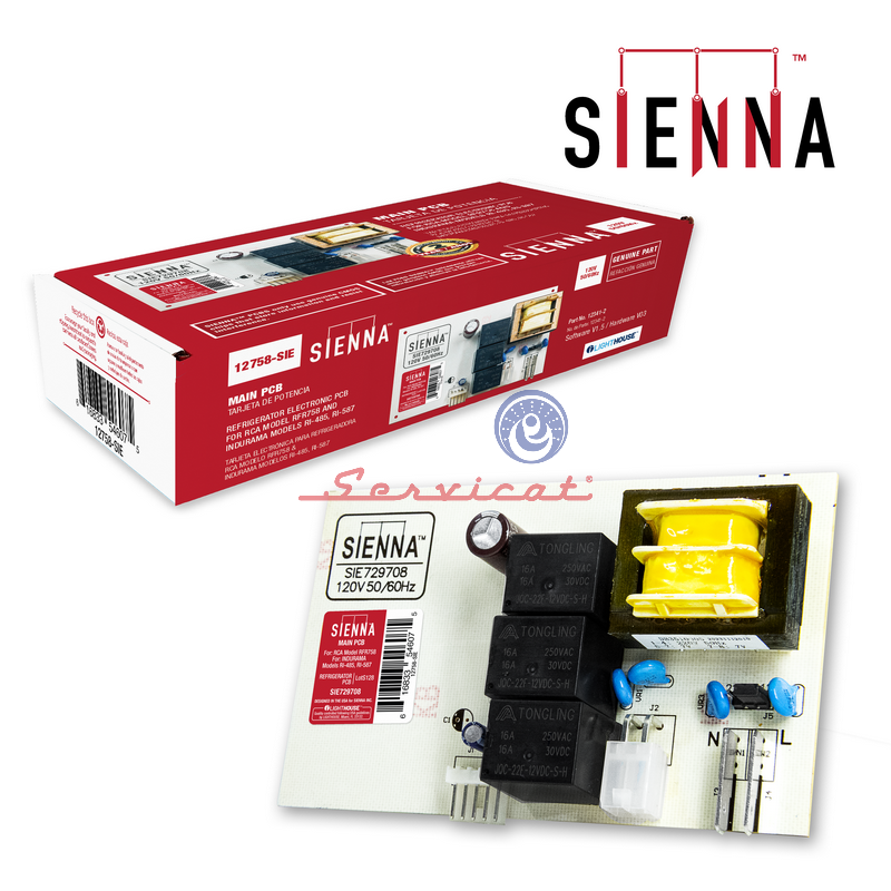 TARJETA ELECTRÓNICA DE POTENCIA 4 CONECTORES - 120V SIENNA REFRIGERADORA INDURAMA - RCA