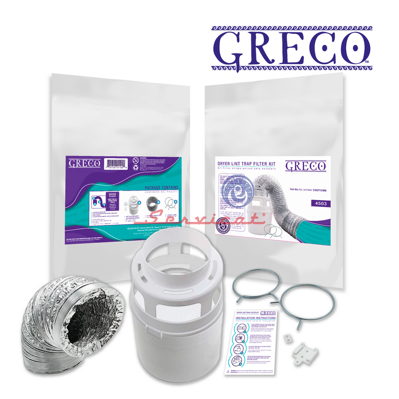 KIT FILTRO ATRAPA PELUSAS GRECO SECADORA TODAS LAS MARCAS
