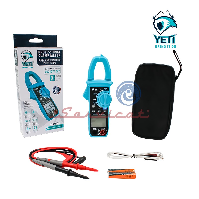 PINZA AMPERIMÉTRICA PROFESIONAL ORIGINAL YETI TODAS LAS MARCAS