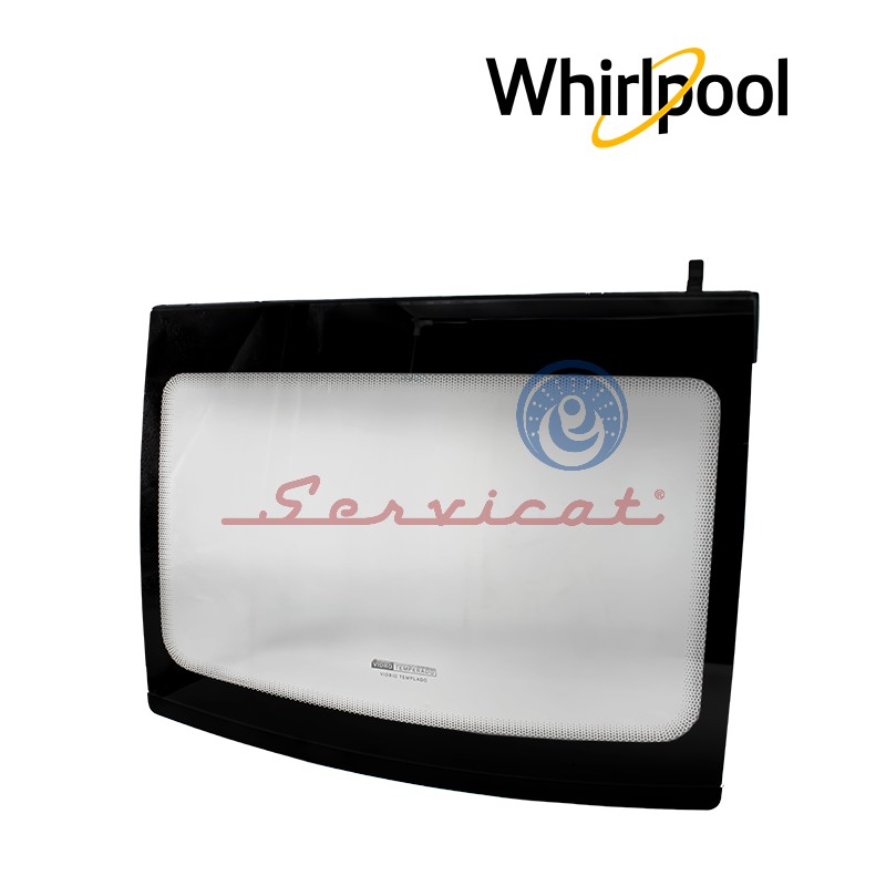 TAPA DE VIDRIO TEMPLADO 60CM X 48CM ORIGINAL LAVADORA WHIRLPOOL