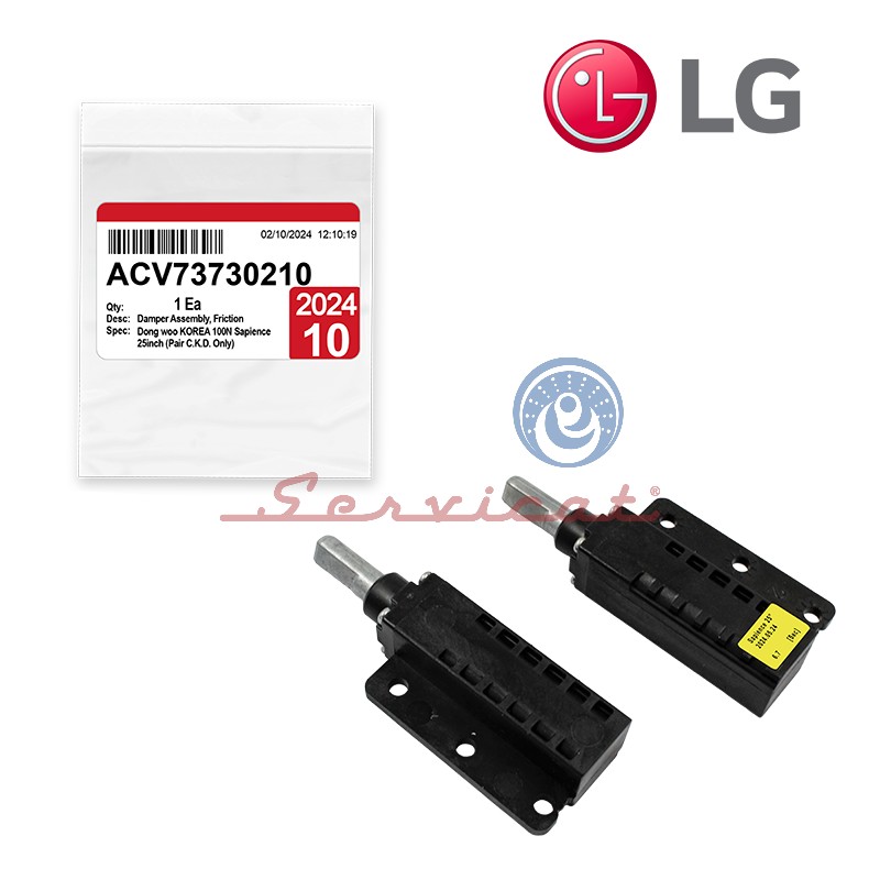 KIT BISAGRA PUERTA DE RETARDO 6.7 SEC ORIGINAL LAVADORA LG