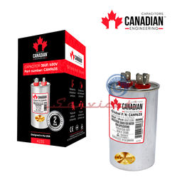 CAPACITOR DE MARCHA 35UF A 450VAC CANADIAN AIRE ACONDICIONADO TODAS LAS MARCAS