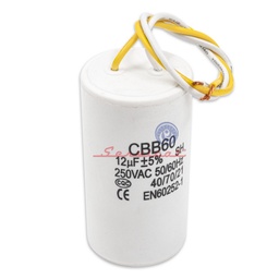 CAPACITOR DE MARCHA 12UF A 250VAC LAVADORA TODAS LAS MARCAS