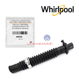 MANGUERA INTERNA DE AGUA UNIÓN BOMBA - TINA 28CM ORIGINAL LAVADORA WHIRLPOOL