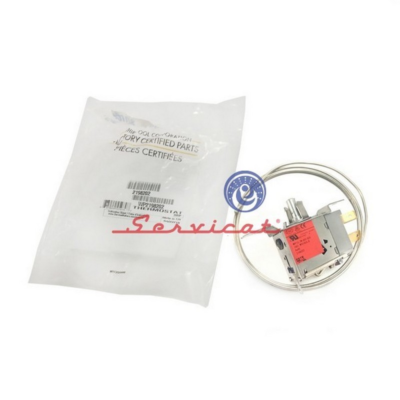 Termostato Ricambio A130697 Per Frigorifero Whirlpool E IKEA - Atea, Tubo 830mm - 2