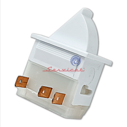 INTERRUPTOR DOBLE DE FOCO Y MOTOR VENTILADOR 3 PINES PUERTA REFRIGERADORA ELECTROLUX-WHIRLPOOL