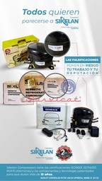 COMPRESOR 1/5HP - R134A - LBP SIKELAN REFRIGERADORA TODAS LAS MARCAS