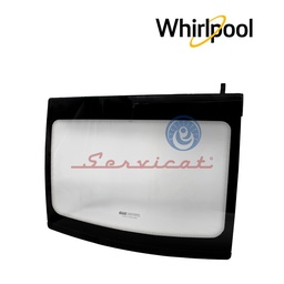 TAPA DE VIDRIO TEMPLADO 60CM X 48CM ORIGINAL LAVADORA WHIRLPOOL